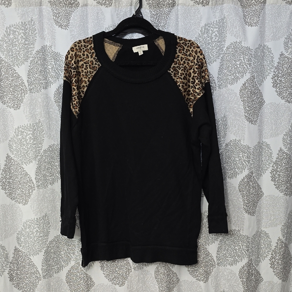 Leopard Print Black Women's Top